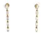 14K Yellow Gold Diamond Drop Earrings with 1 3/4ctw Tapered Baguette Diamonds