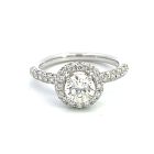 14K White Gold 1 1/3ctw Diamond Engagement Ring with 0.70ct Center