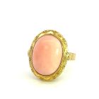 18K Yellow Gold Coral Ring