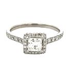 Platinum 1/1ctw Diamond Engagement Ring GIA 6224737470 Princess .58 HVVS1 VGVG None