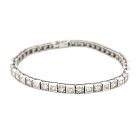 18K White Gold 6/1ctw Princess Diamond Tennis Bracelet