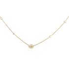14K Yellow Gold 1.13ct Oval H SI2 GIA 7235127789 and 0.56ctw Diamond By The Yard Necklace