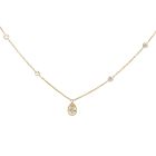 14K Yellow Gold GIA 2235446283 Pear 1.23 JVS2 VGVG Strong and 0.56ctw Diamond By The Yard Necklace