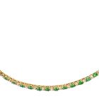 14K Yellow Gold Necklace with 4.37ctw Diamonds and 4.65ctw Emeralds