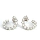 14K White Gold 3.00ctw Diamond Twist Hoops