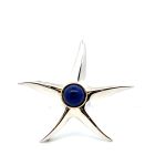 Tiffany & Co 18K Gold and Sterling Silver Vintage Lapis Lazuli Starfish Brooch