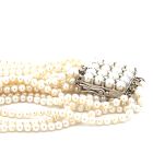 14K White Gold Pear Strand Bracelet