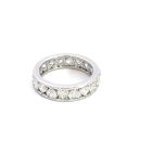 18K White Gold 2.61ctw Diamond Heart Eternity Band