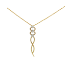 18K Yellow Gold 1/3ctw Diamond and Fashion Slide Pendant and chain