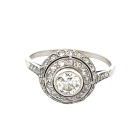 14K White Gold 1/1ctw Diamond Bezel Ring