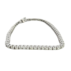 14K White Gold 3 1/2ctw Diamond and Tennis Bracelet