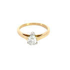 Tiffany & Co. 18K Yellow Gold .72ct Pear Diamond Engagement Ring