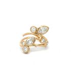 18K Yellow Gold 1.86ctw Diamond Double Shank ring