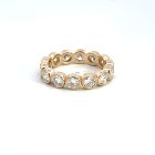14K Yellow Gold 2.22ctw Diamond Bezel Eternity Band