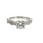 Henri Daussi 14K White Gold 0.40ctw Semi-Mount