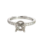 14K White Gold 0.66ctw Semi-Mount