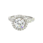 Michael M 18K White Gold 0.83ctw Diamond Semi-Mount