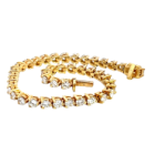18K Yellow Gold 6/1ctw Diamond 3-Prong Tennis Bracelet