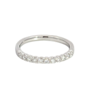 14K White Gold 1/3ctw Diamond Wedding Band