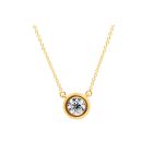 Diamond Solitaire Bezel Necklace