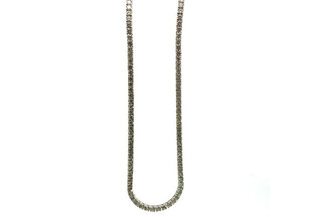 14K White Gold 13/1ctw Diamond Tennis Necklace 20"