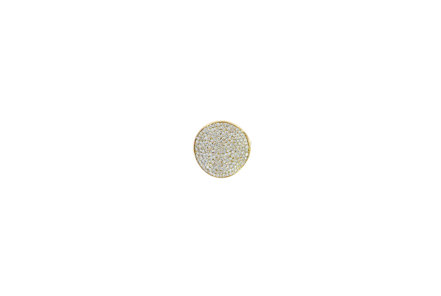 18K Yellow Gold Ippolita 1.08ctw Diamond Large Flower Ring