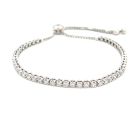 14K White Gold 1 1/3ctw Diamond Bolo Bracelet