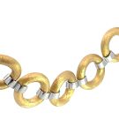 18K Yellow Gold Brushed 4 1/2ctw Diamond Circle Necklace