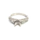 18K White Gold Semi Mount with 0.45ctw Diamonds
