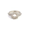 14K White Gold Semi-Mount with 0.65ctw Diamonds