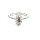 14K White Gold Semi-Mount with 0.52ctw Diamonds