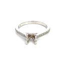 14K White Gold Semi-Mount with 0.29ctw Diamonds