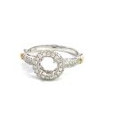 14K White & Yellow Gold Ring with 0.38ctw Diamonds