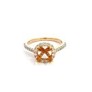 18K Rose Gold Semi-Mount with 0.66ctw Diamonds