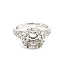 18K White Gold Semi-Mount with 0.77ctw Diamonds