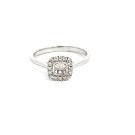 14K White Gold Semi-Mount with 0.13ctw Diamonds