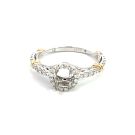 14K White & Yellow Gold Semi-Mount with 0.35ctw Diamonds