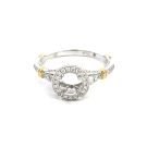 14K White & Yellow Gold Semi-Mount with 0.38ctw Diamonds
