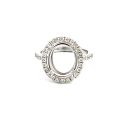 18K White Gold Semi-Mount with 0.57ctw Diamonds