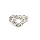 18K White Gold Semi-Mount with 0.54ctw Diamonds