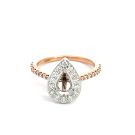 14K Rose and White Gold Semi-Mount with 0.49ctw Diamonds