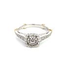 14K White & Yellow Gold Semi-Mount with 0.33ctw Diamonds