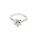 14K White Gold Semi-Mount with 0.20ctw Diamonds