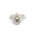 14K White Gold Semi-Mount with 0.66ctw Diamonds