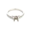 14K White Gold Semi-Mount with 0.17ctw Diamonds