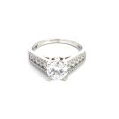 14K White Gold Semi-Mount with 0.55ctw Diamonds