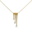 18K Yellow Gold 3/8ctw Diamond Fashion Pendant
