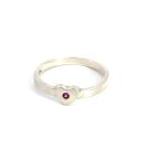 Tiffany & Co. Silver pink Sapphire Heart Ring