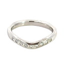 Tiffany & Co. Platinum .09ctw Diamond Flush Set Shadow Band