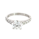 18K White Gold 1/3ctw Diamond Semi-Mount Engagement Ring